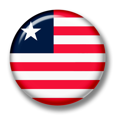 リベリア共和国の国旗-缶バッジ