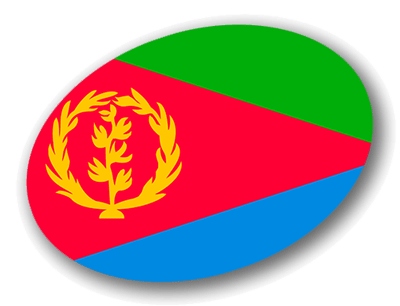 エリトリア国の国旗-楕円