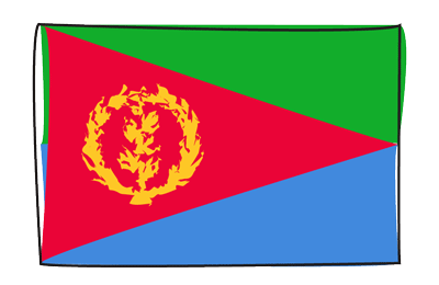 エリトリア国の国旗-グラフィティ
