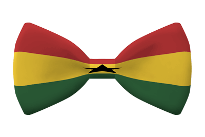 ガーナ共和国の国旗-蝶タイ