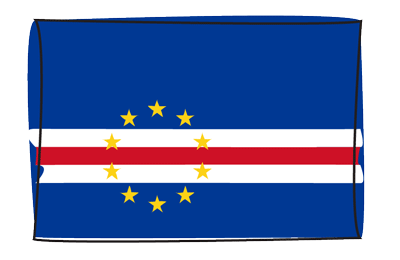 カーボヴェルデ共和国の国旗-グラフィティ
