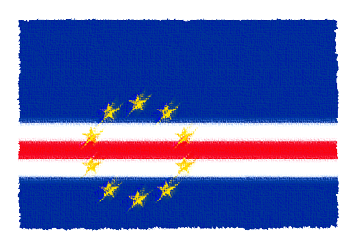 カーボヴェルデ共和国の国旗-パステル