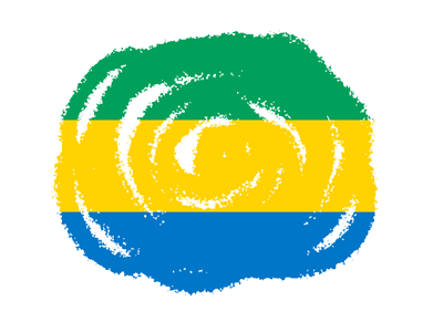 ガボン共和国の国旗-クラヨン2