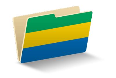 ガボン共和国の国旗-フォルダ