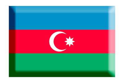 アゼルバイジャン共和国の国旗-板チョコ
