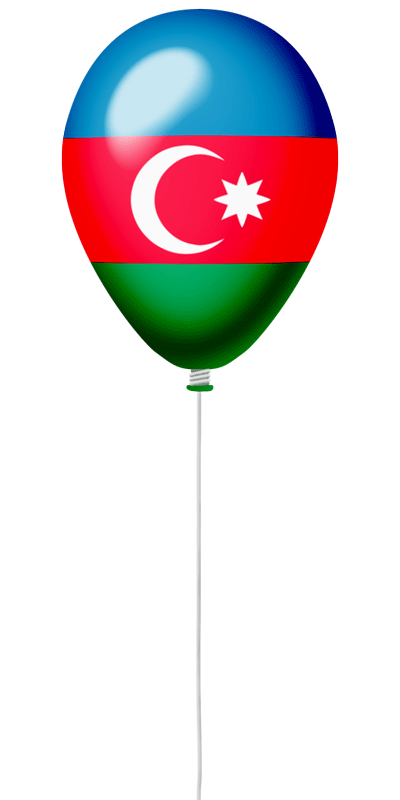 アゼルバイジャン共和国の国旗-風せん