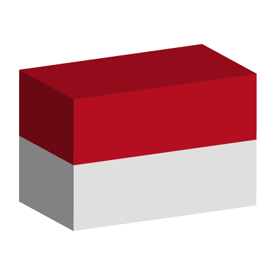 インドネシア共和国の国旗-積み木