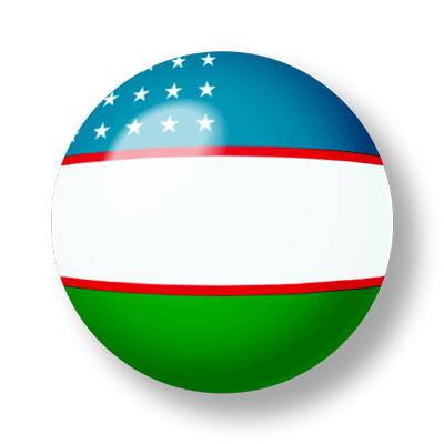 ウズベキスタン共和国の国旗-ビー玉