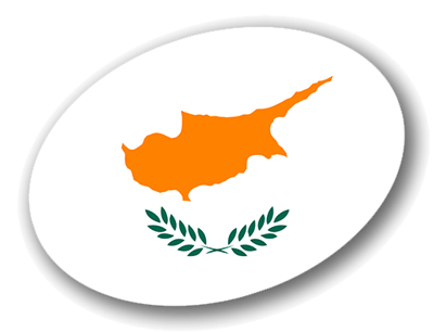 キプロス共和国の国旗-楕円
