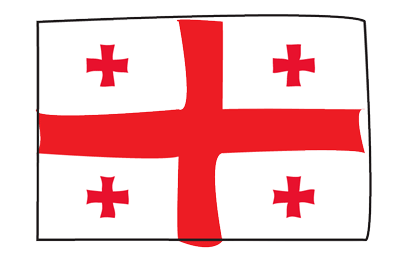 ジョージアの国旗-グラフィティ