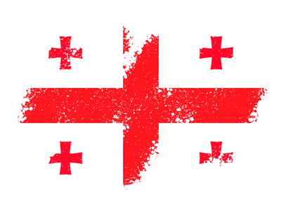 ジョージアの国旗-クレヨン1