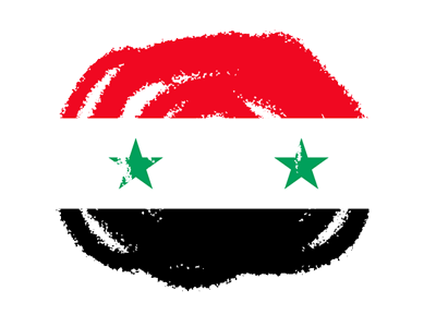 シリア・アラブ共和国の国旗-クラヨン2
