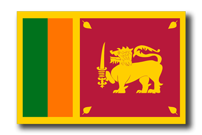 スリランカ民主社会主義共和国の国旗-ドロップシャドウ
