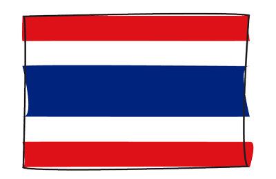 タイ王国の国旗-グラフィティ