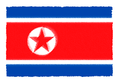 朝鮮民主主義人民共和国（北朝鮮）の国旗-パステル
