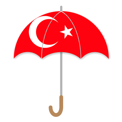 トルコ共和国の国旗-傘
