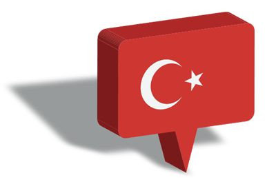 トルコ共和国の国旗-マップピン