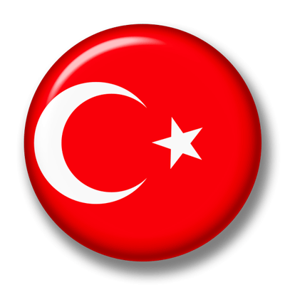 トルコ共和国の国旗-缶バッジ