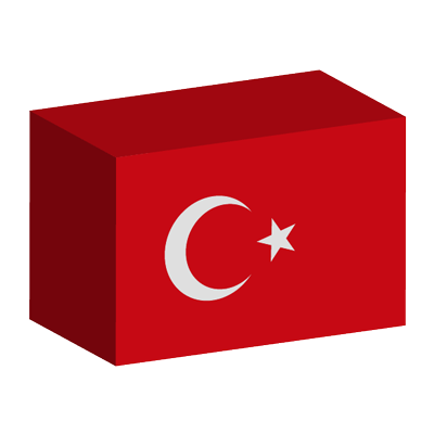 トルコ共和国の国旗-積み木