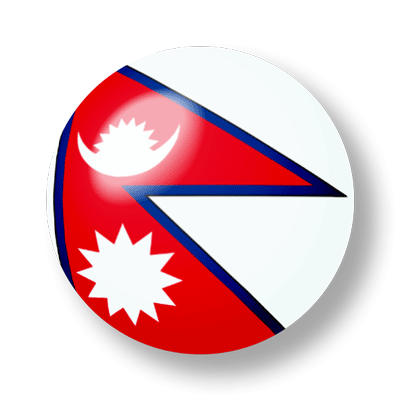 ネパール連邦民主共和国の国旗-ビー玉