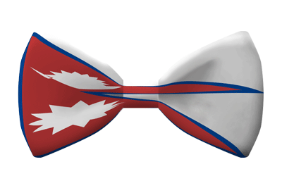 ネパール連邦民主共和国の国旗-蝶タイ