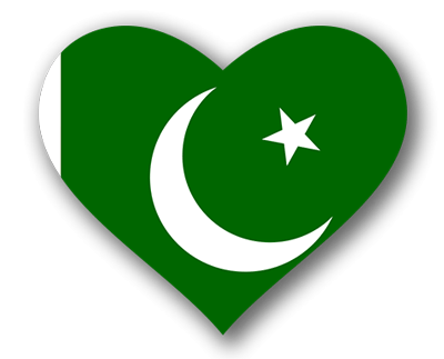 パキスタン・イスラム共和国の国旗-ハート