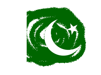 パキスタン・イスラム共和国の国旗-クラヨン2