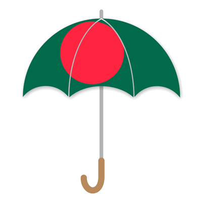 バングラデシュ人民共和国の国旗-傘