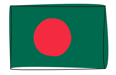 バングラデシュ人民共和国の国旗-グラフィティ