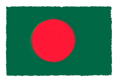 バングラデシュ人民共和国の国旗-パステル
