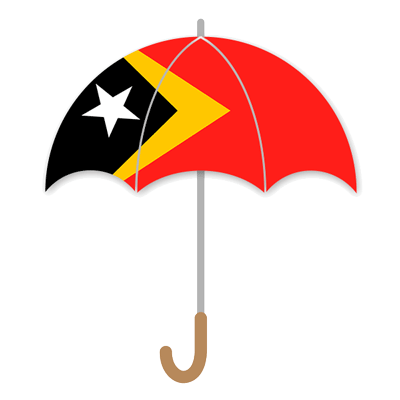 東ティモール民主共和国の国旗-傘