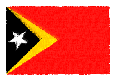 東ティモール民主共和国の国旗-パステル