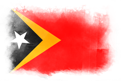 東ティモール民主共和国の国旗-水彩風