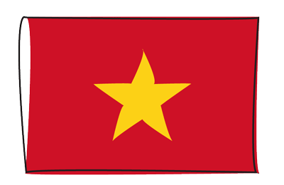 ベトナム社会主義共和国の国旗-グラフィティ
