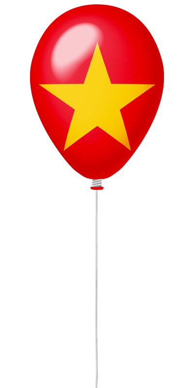 ベトナム社会主義共和国の国旗-風せん
