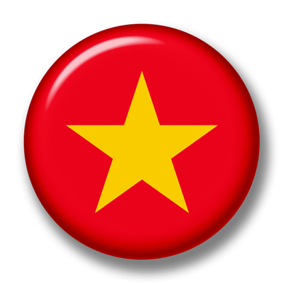ベトナム社会主義共和国の国旗-缶バッジ