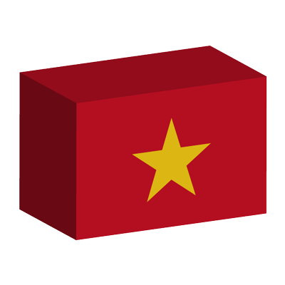 ベトナム社会主義共和国の国旗-積み木