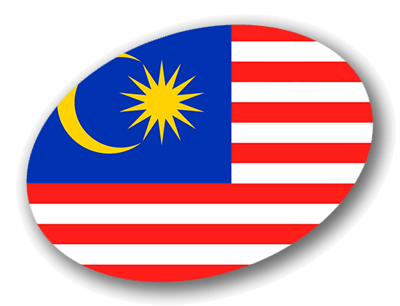 マレーシアの国旗-楕円