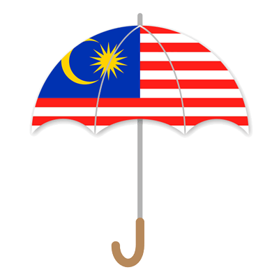 マレーシアの国旗-傘