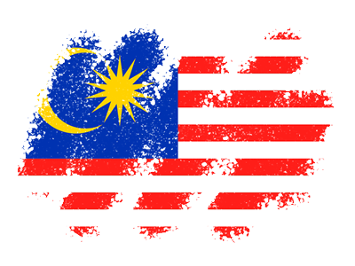 マレーシアの国旗-クレヨン1