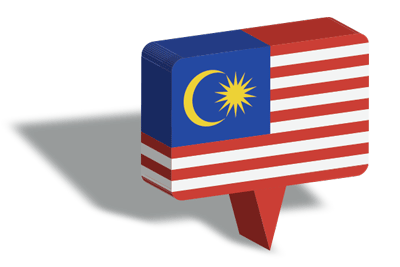 マレーシアの国旗-マップピン