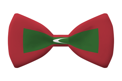 モルディブ共和国の国旗-蝶タイ