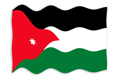ヨルダン・ハシェミット王国の国旗-波