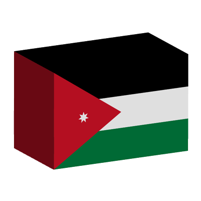 ヨルダン・ハシェミット王国の国旗-積み木