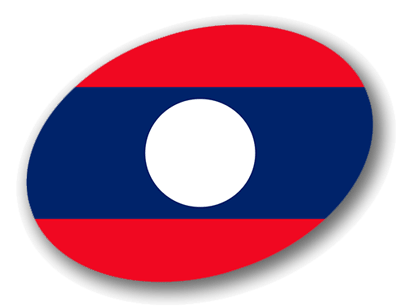 ラオス人民民主共和国の国旗-楕円