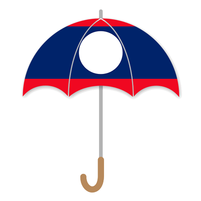 ラオス人民民主共和国の国旗-傘