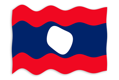 ラオス人民民主共和国の国旗-波