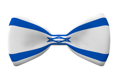 イスラエル国の国旗-蝶タイ