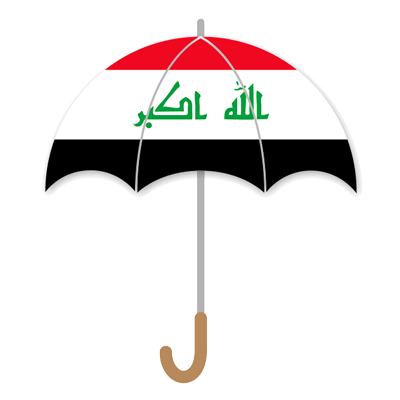 イラク共和国の国旗-傘