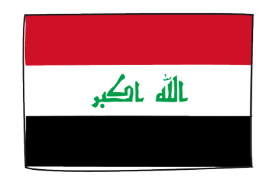 イラク共和国の国旗-グラフィティ
